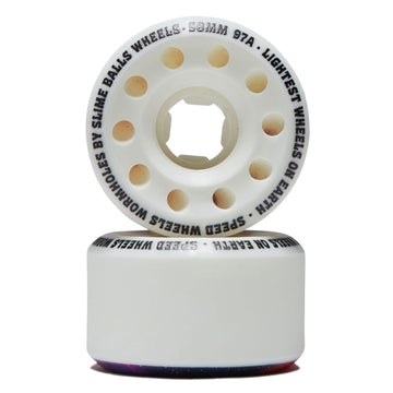 Slime Balls Worm Holes 97a Skateboard Wheels - White - 58mm