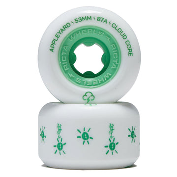 Ricta Mark Appleyard Clouds Seafoam 87a Skateboard Wheels - White - 53mm