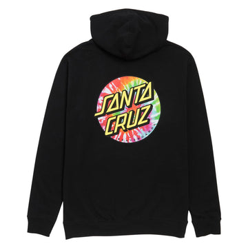 Santa Cruz Tie Dye Dot Chest Hoodie - Black