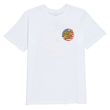 Santa Cruz Womens July 4th Dot V2 T-Shirt - White
