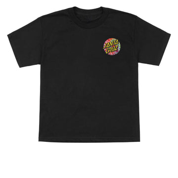 Santa Cruz Youth Tie Dye Dot T-Shirt - Black