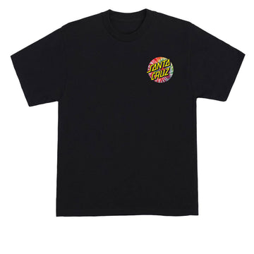 Santa Cruz Tie Dye Dot Chest T-Shirt - Black