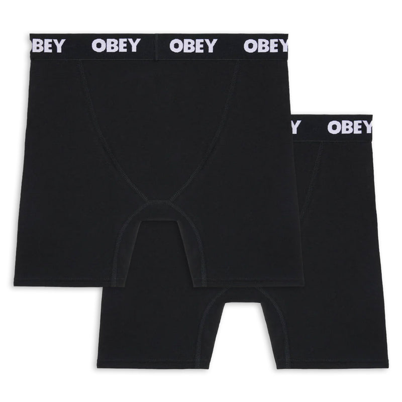 Obey Established Work 2 Pack Of Boxer Brief - Black