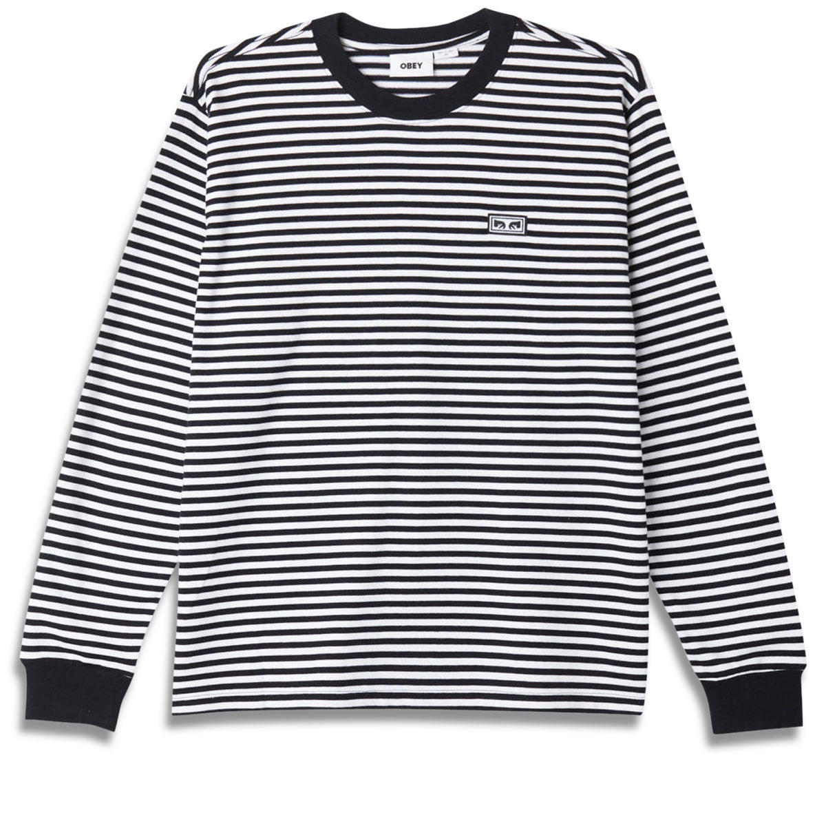 Obey Established Works Eyes Long Sleeve T-Shirt - Black Multi image 1