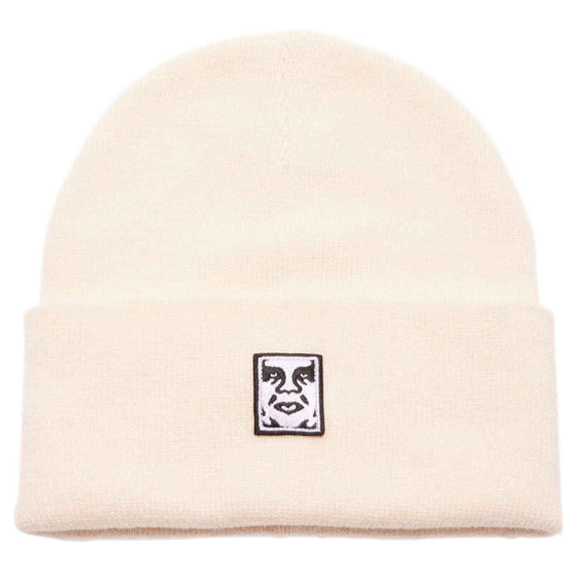 Obey Icon Patch Cuff Beanie - Unbleached image 1