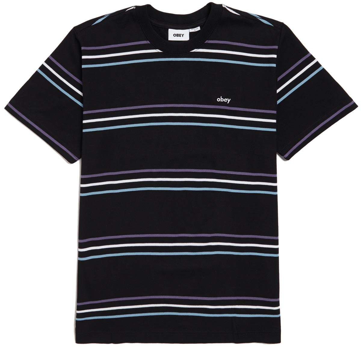 Obey Montrose Stripe T-Shirt - Black/Multi image 1