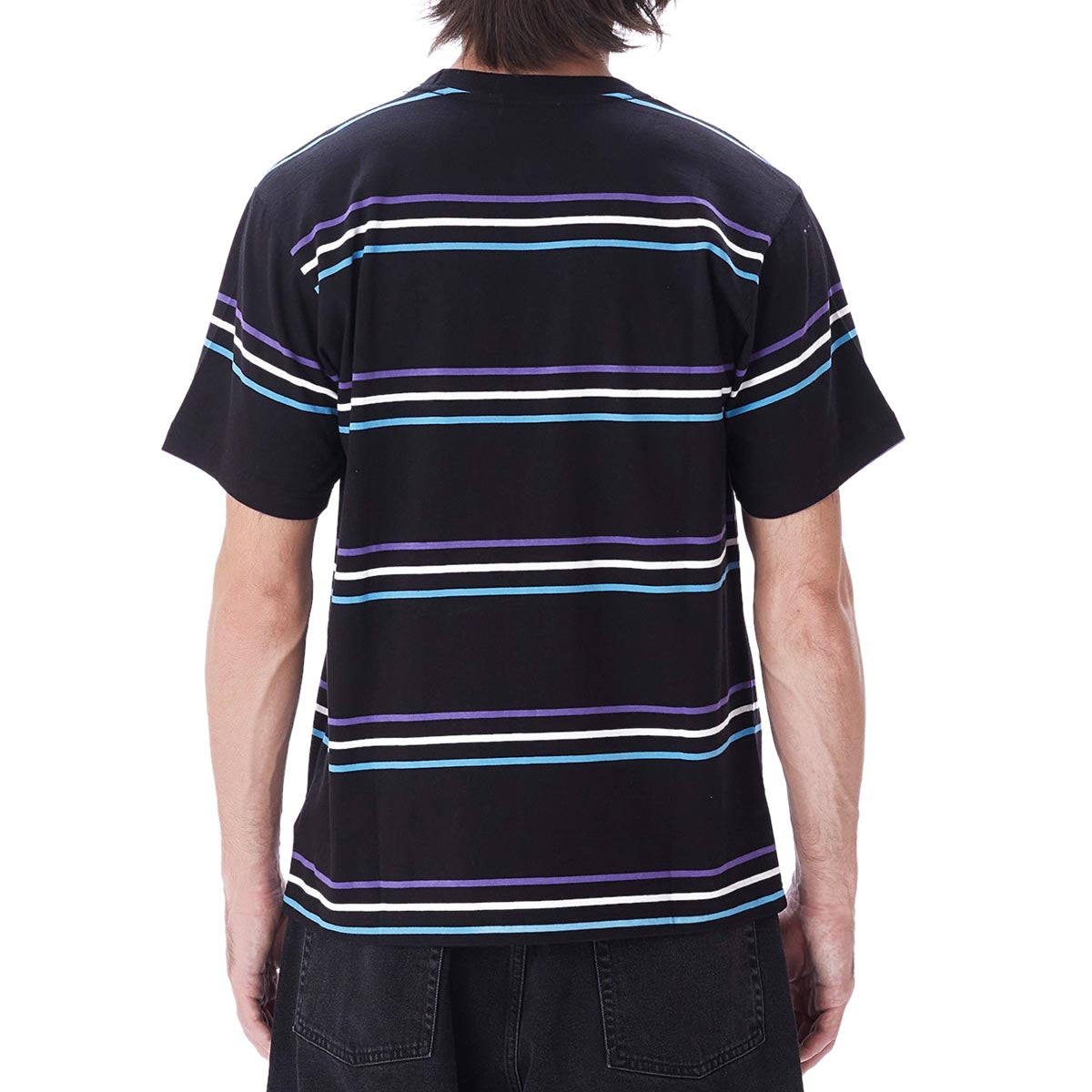 Obey Montrose Stripe T-Shirt - Black/Multi image 3