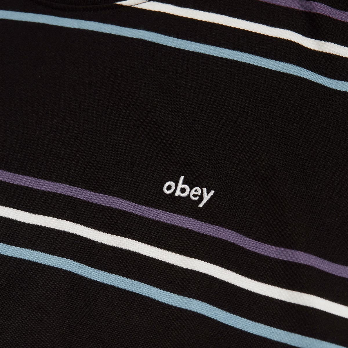 Obey Montrose Stripe T-Shirt - Black/Multi image 4