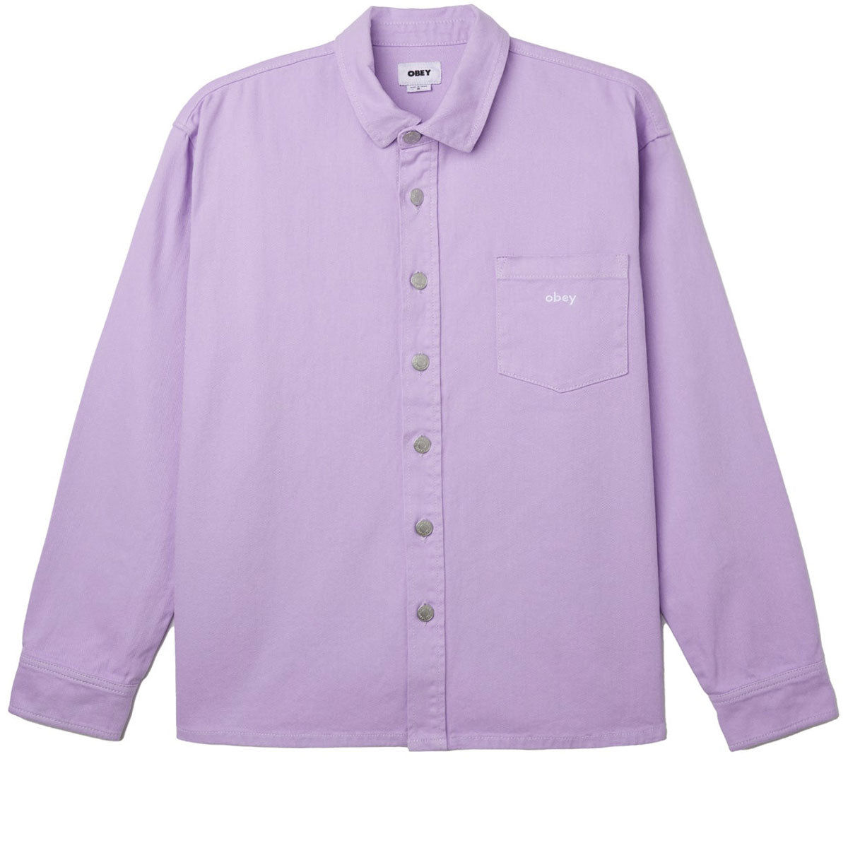 Obey Magnolia Long Sleeve Shirt - Purple Rose image 4