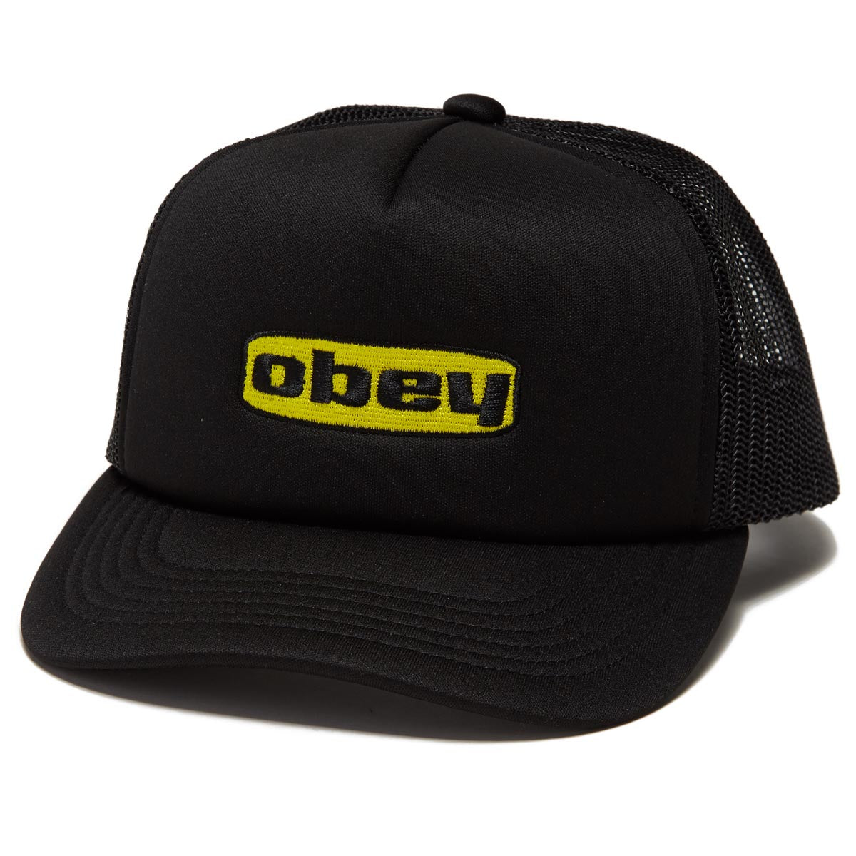 Obey Direct Trucker Hat - Black image 1