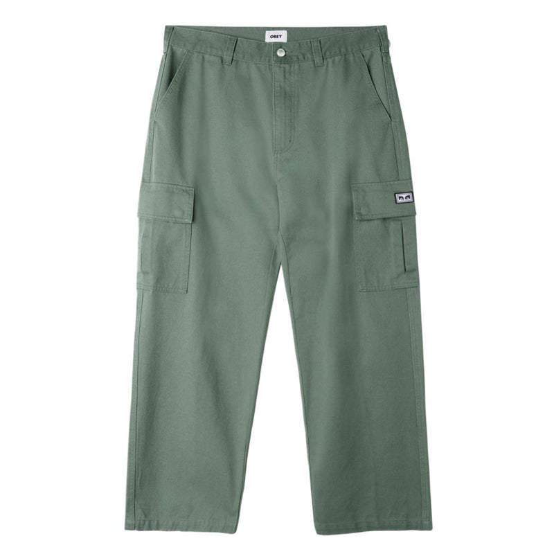 OBEY Clothing Bigwig Men's Baggy Corduroy Cargo Pants Green