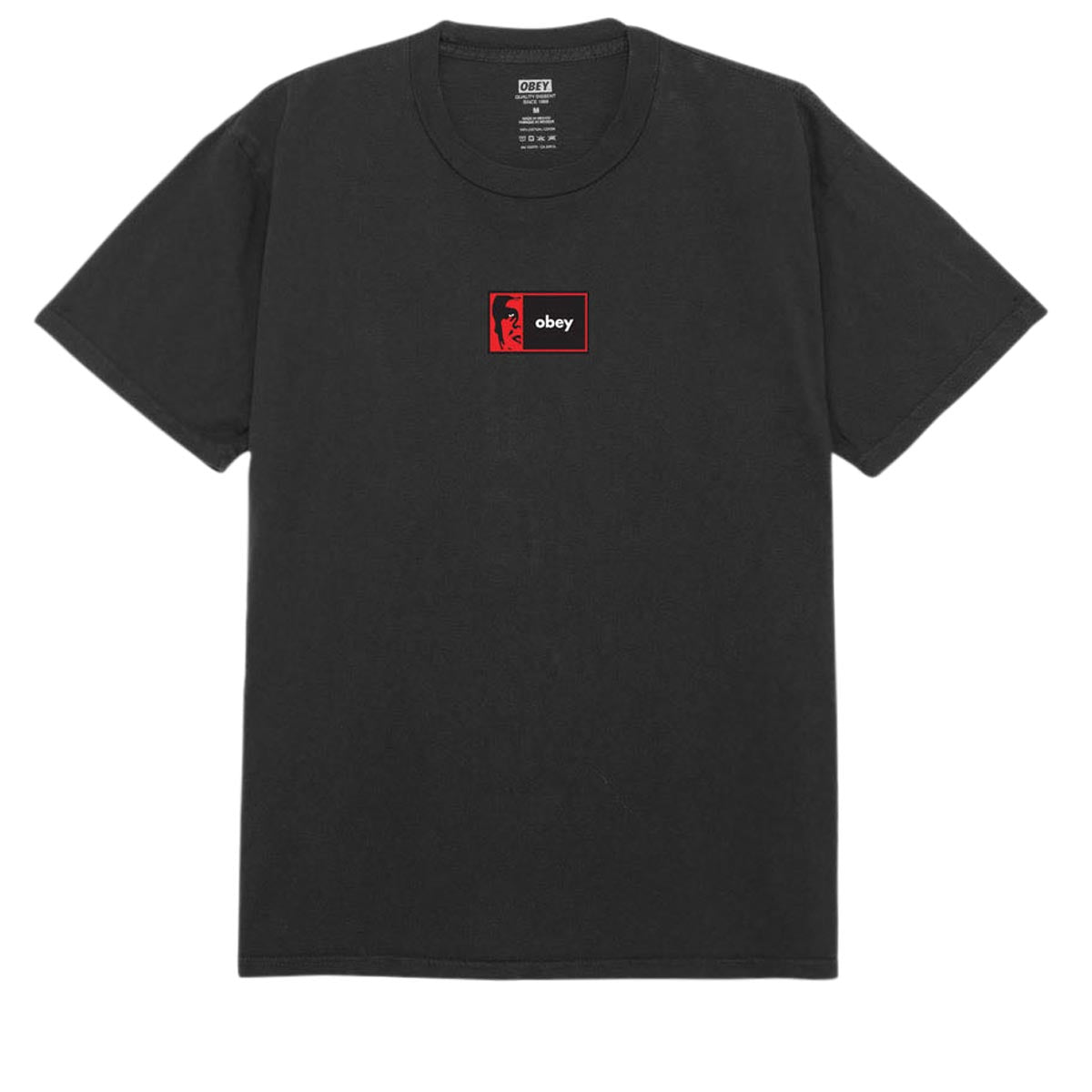 Obey Half Icon T-Shirt - Pigment Vintage Black image 1