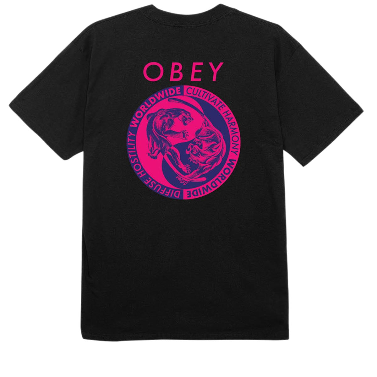 Obey Yin Yang Panthers T-Shirt - Black image 1