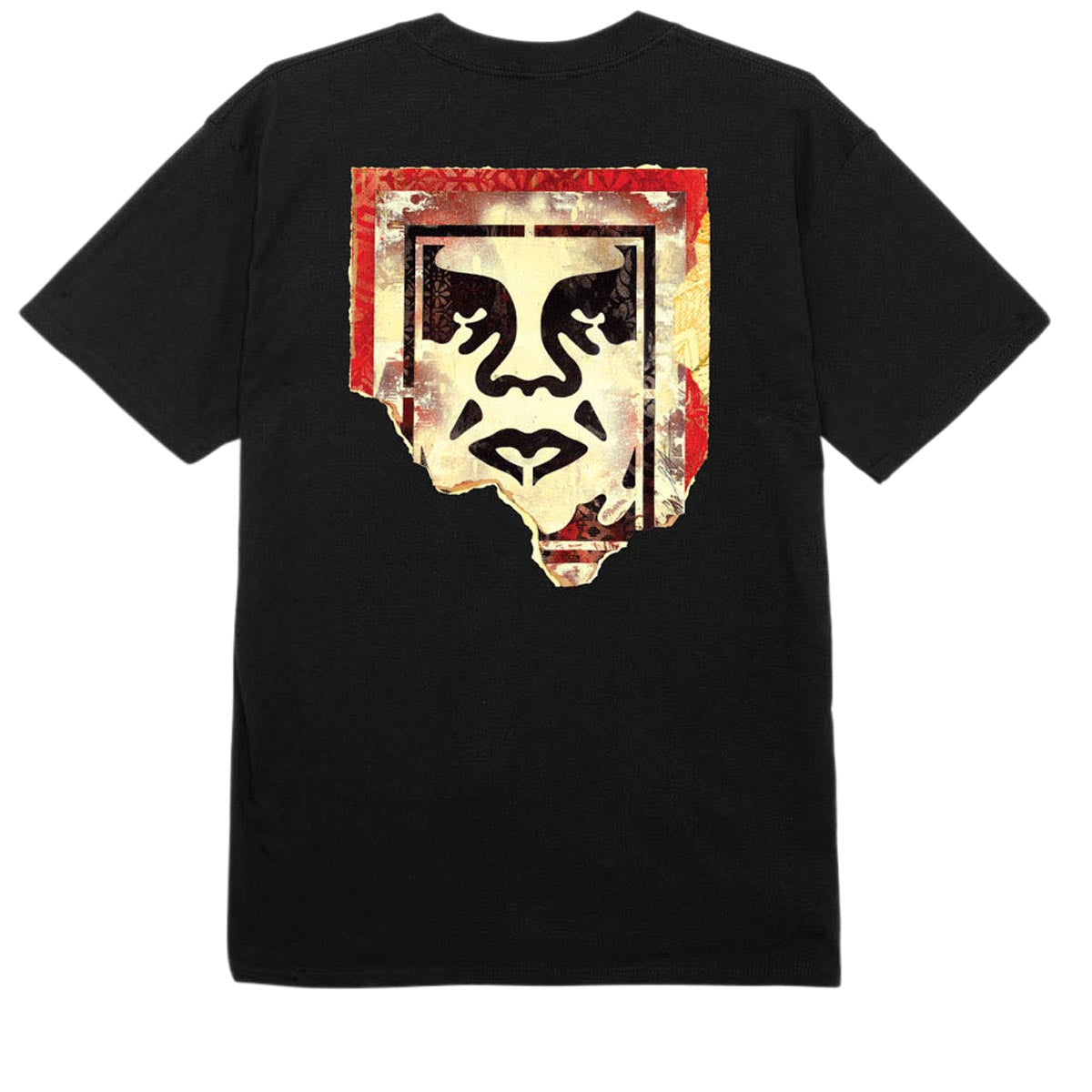 Obey Ripped Icon T-Shirt - Black image 1