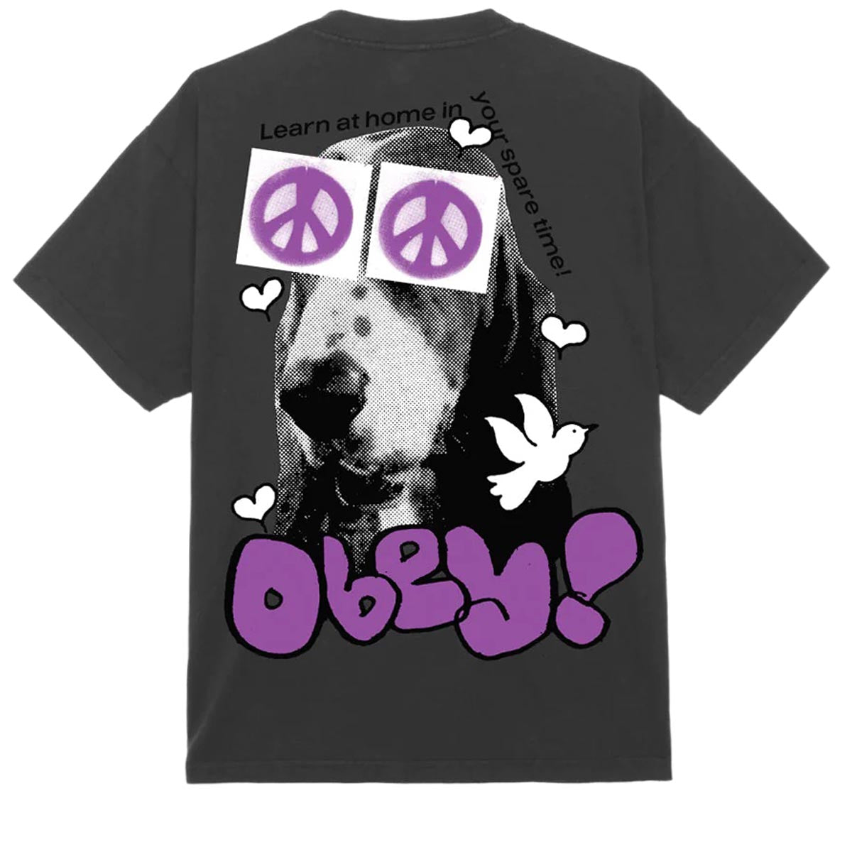 Obey Peace Eyes T-Shirt - Vintage Black image 1