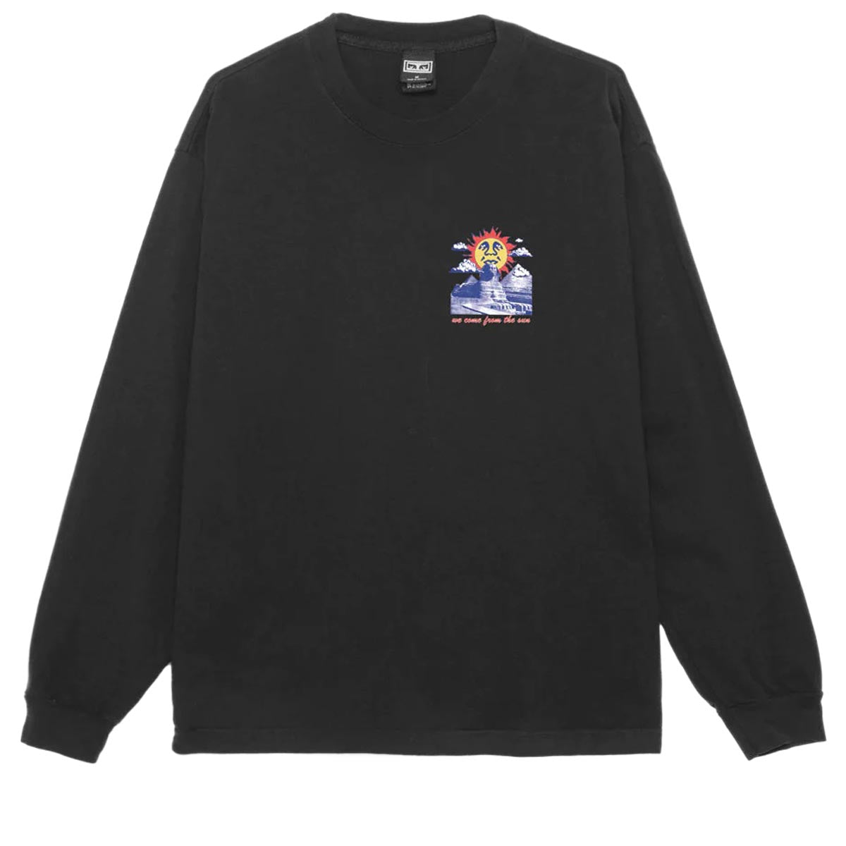 Obey We Come From The Sun Long Sleeve T-Shirt - Vintage Black image 2