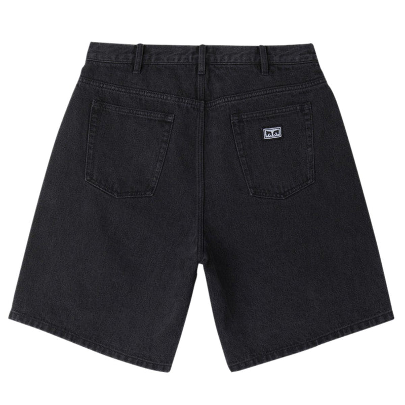 Obey Bigwig Baggy Denim Shorts - Faded Black