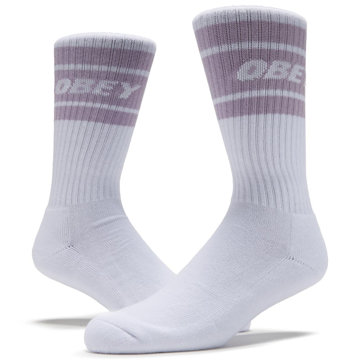 Obey Cooper II Socks - White/Orchid Petal image 2