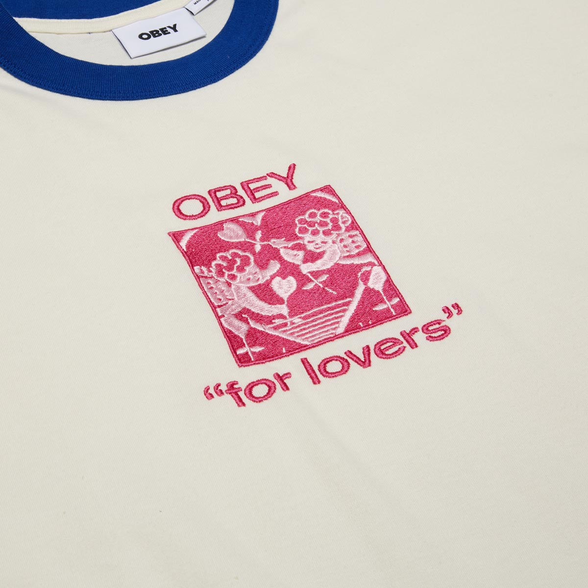 Obey For Lovers Big Wig Ringer T-Shirt - Unbleached Multi image 3