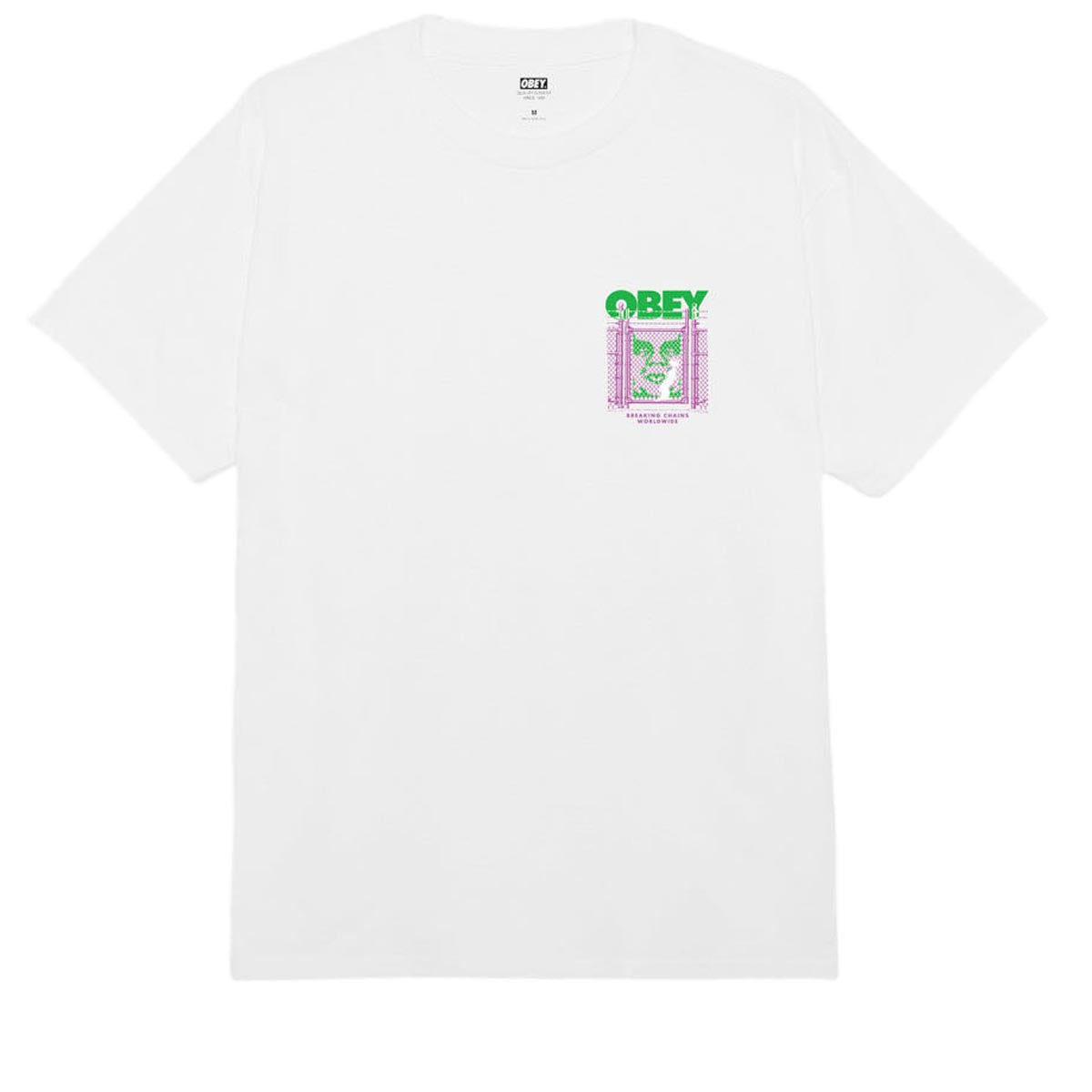 Obey Chain Link Fence Icon T-Shirt - White image 2