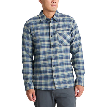 Roark Crossroads Flannel Shirt - Deep Blue
