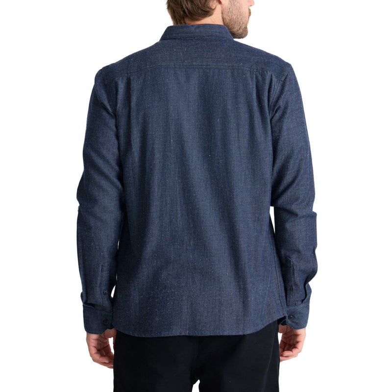 Roark Scholar Chambray Long Sleeve Shirt - Mid Indigo
