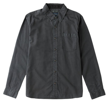 Roark Made To Fade Long Sleeve Shirt - Washed Charcoal