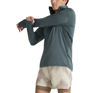 Roark Grid Lock Fleece Hoodie - Dusty Turquoise