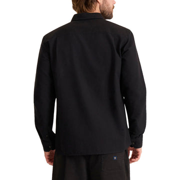 Roark Scholar Long Sleeve Woven Shirt - Solid Black