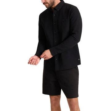 Roark Scholar Long Sleeve Woven Shirt - Solid Black