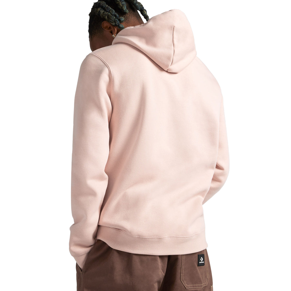 Converse Go-to Embroidered Star Chevron Hoodie - Pink Sage image 3