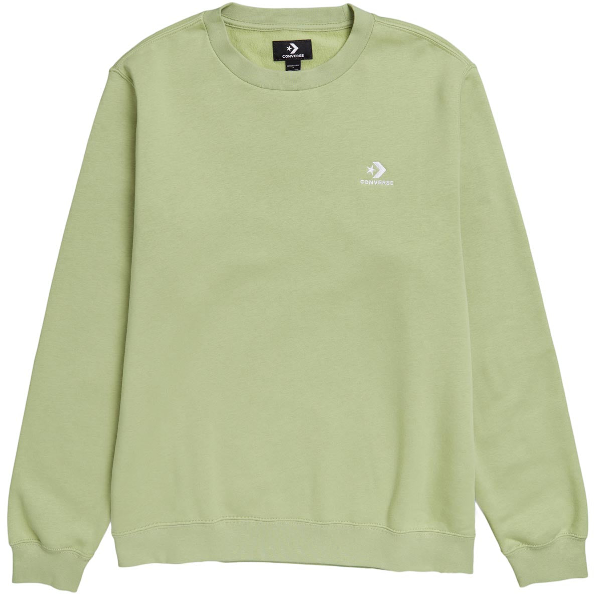 Converse Go-to Embroidered Star Chevron Crew Sweatshirt - Vitality Green image 1