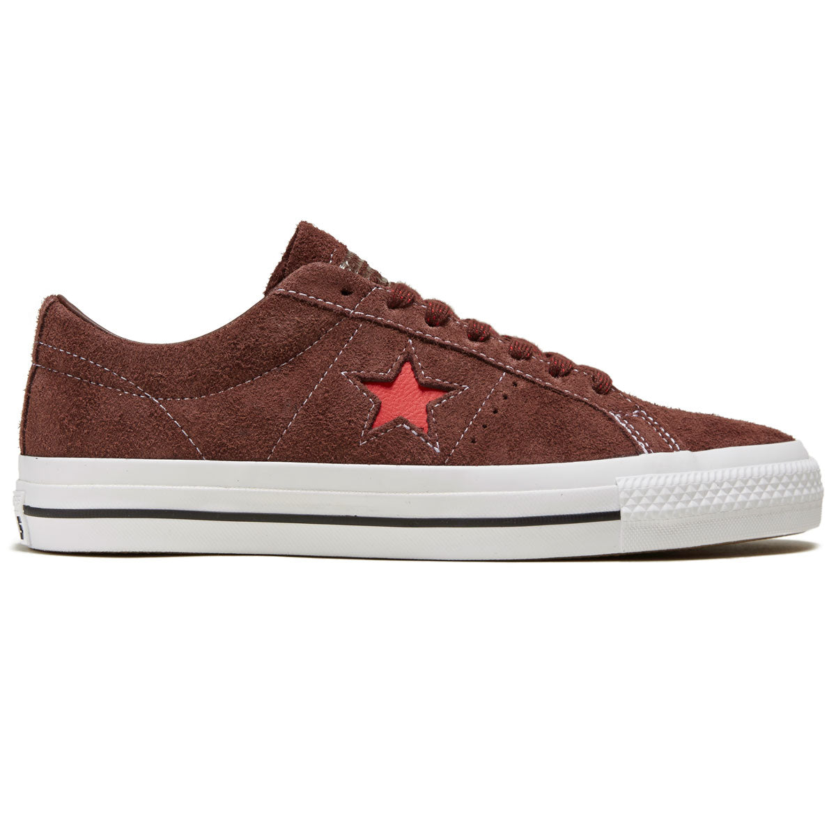 Converse One Star Pro Ox Shoes - Eternal Earth/White/Red image 1