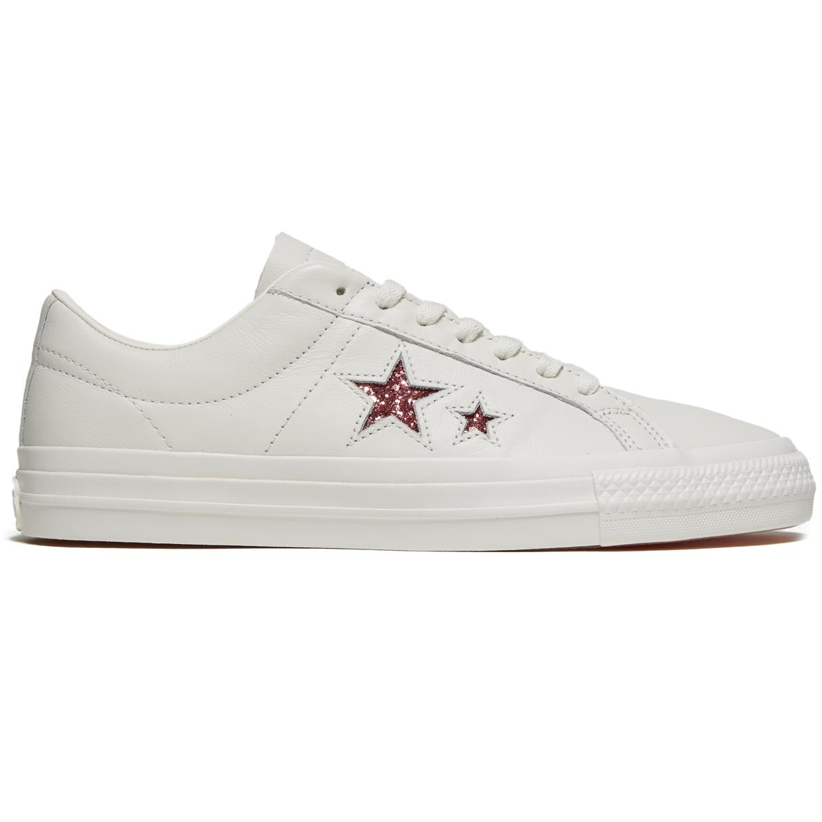 Converse x Turnstile One Star Pro Ox Shoes - White/Pink/White image 1