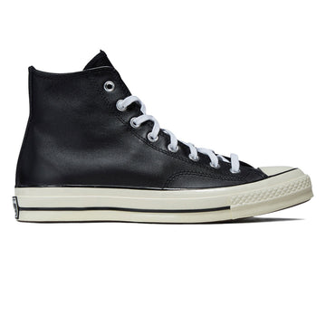 Converse Chuck 70 Hi Shoes - Black Leather/White/Egret