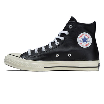 Converse Chuck 70 Hi Shoes - Black Leather/White/Egret