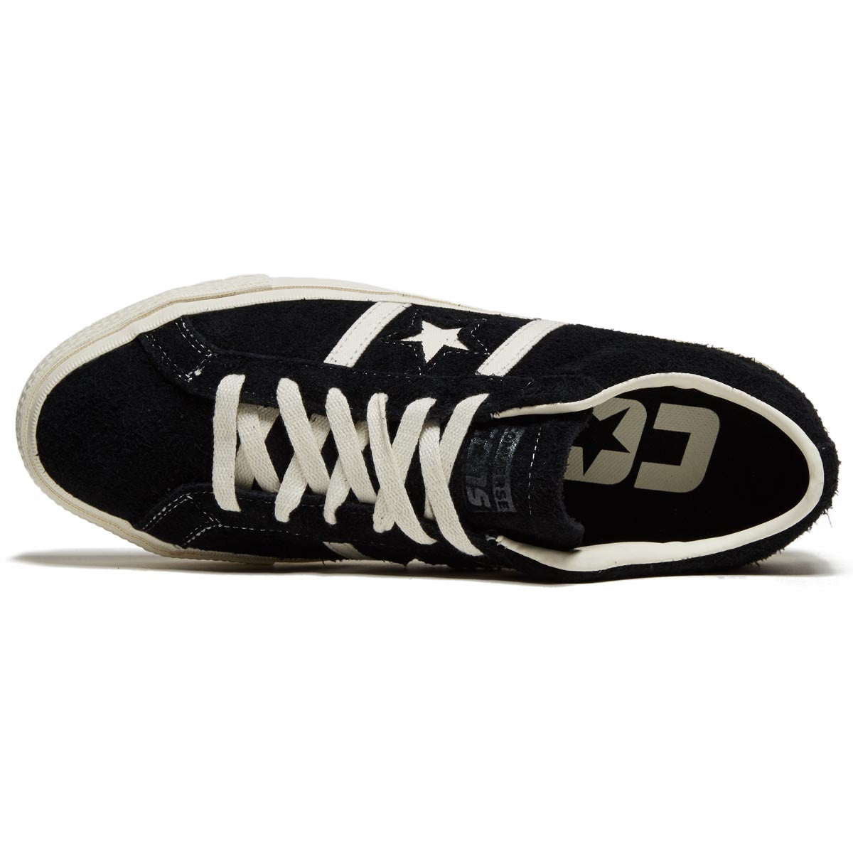 Converse One Star Academy Pro Suede Ox Shoes - Black/Egret/Egret image 3