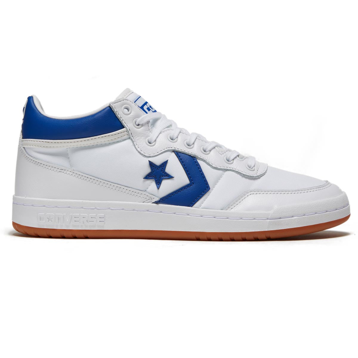 Converse Fastbreak Pro Leather Mid Shoes - White/Blue/White image 1