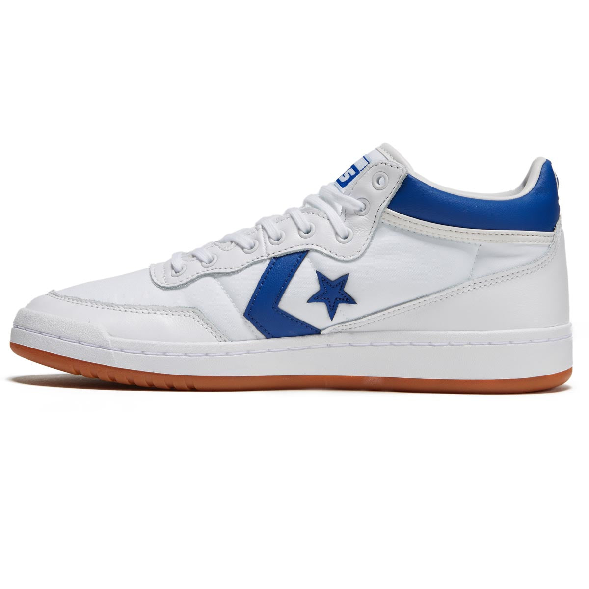 Converse Fastbreak Pro Leather Mid Shoes - White/Blue/White image 2