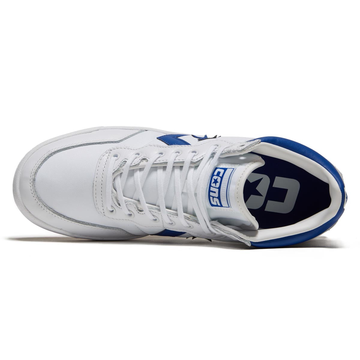Converse Fastbreak Pro Leather Mid Shoes - White/Blue/White image 3