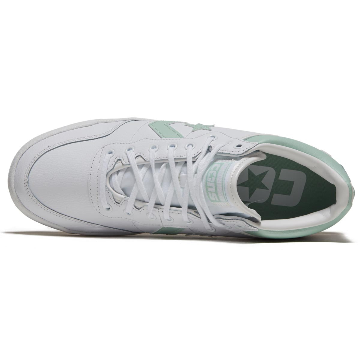 Converse Fastbreak Pro Leather Mid Shoes - White/Sticky Aloe/Gum Honey image 3