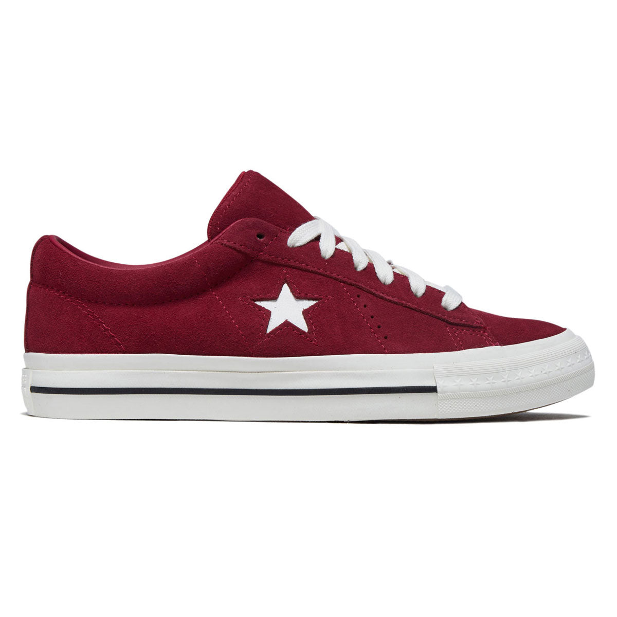 NEW Converse One Star Ox Low Sneakers Leather Wordmark Red Black Unisex M8 W10 Converse Cons AS-1 Pro Ox - White / Red – Civil main image 3