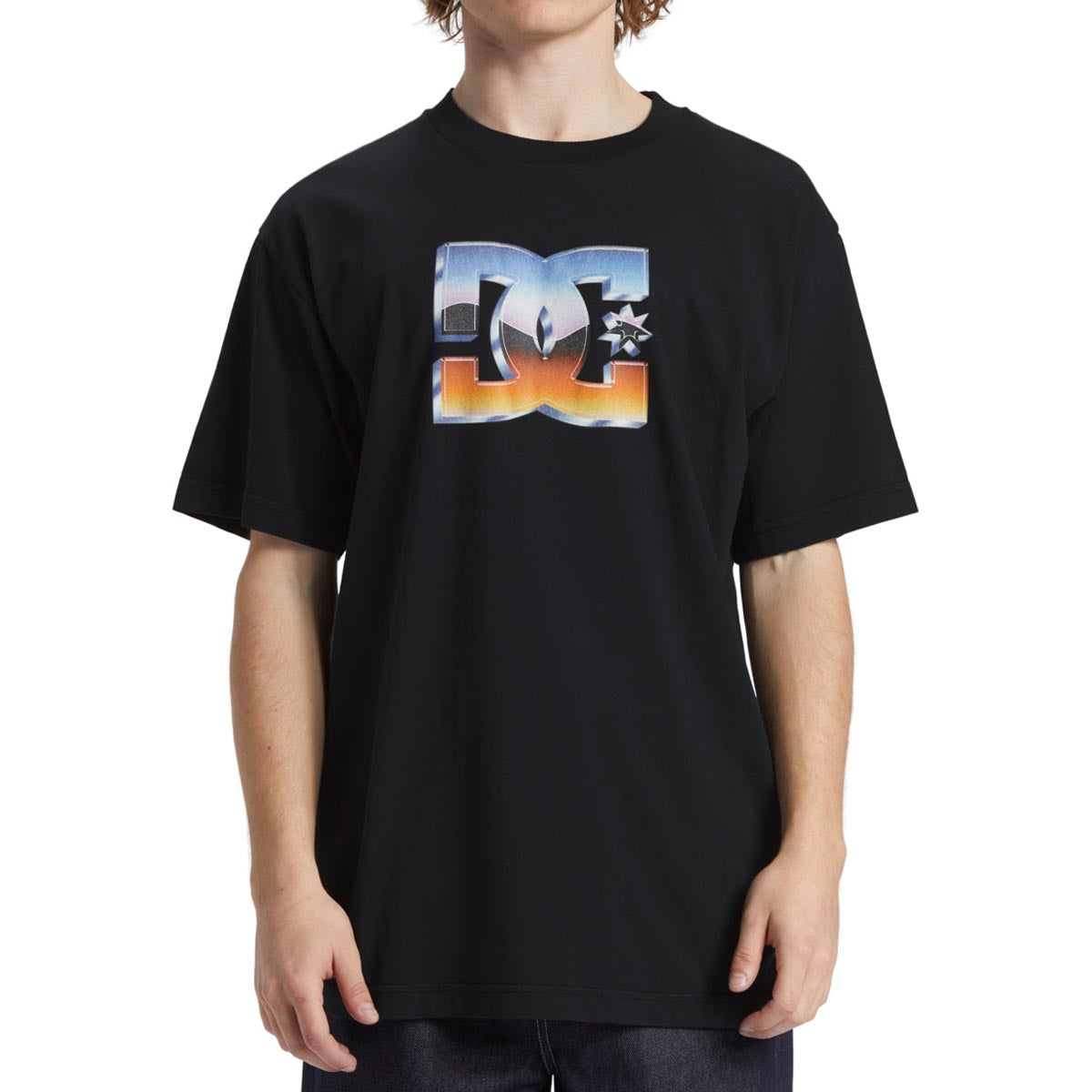 DC Chrome Star T-Shirt - Black Garment Dye image 2