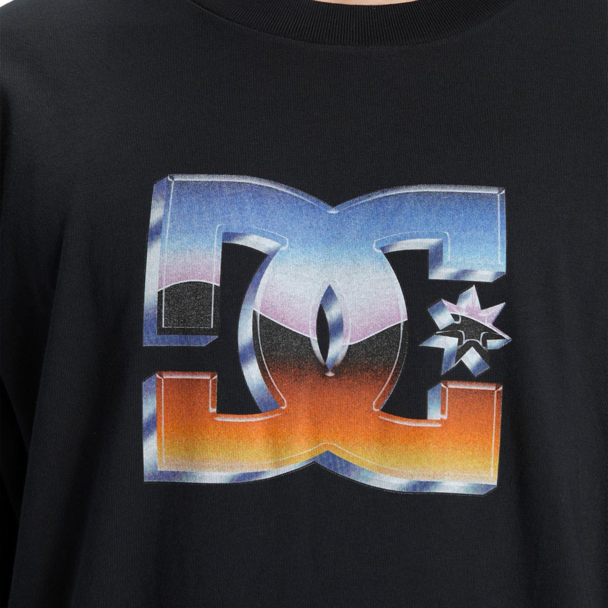 DC Chrome Star T-Shirt - Black Garment Dye image 3