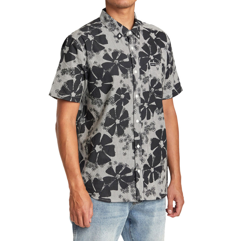 RVCA Yoyogi Seersucker Shirt - Black