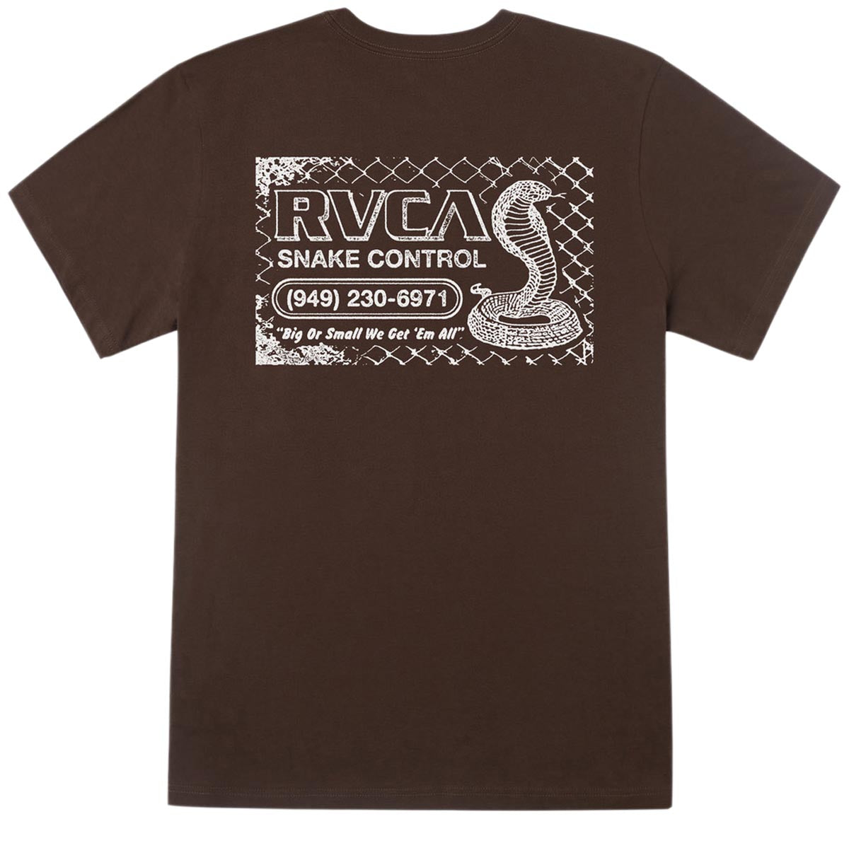 RVCA Snake Control T-Shirt - Chocolate image 1