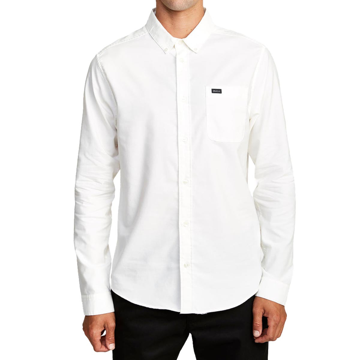 RVCA Thatll Do Stretch Long Sleeve Shirt - White 2 image 2