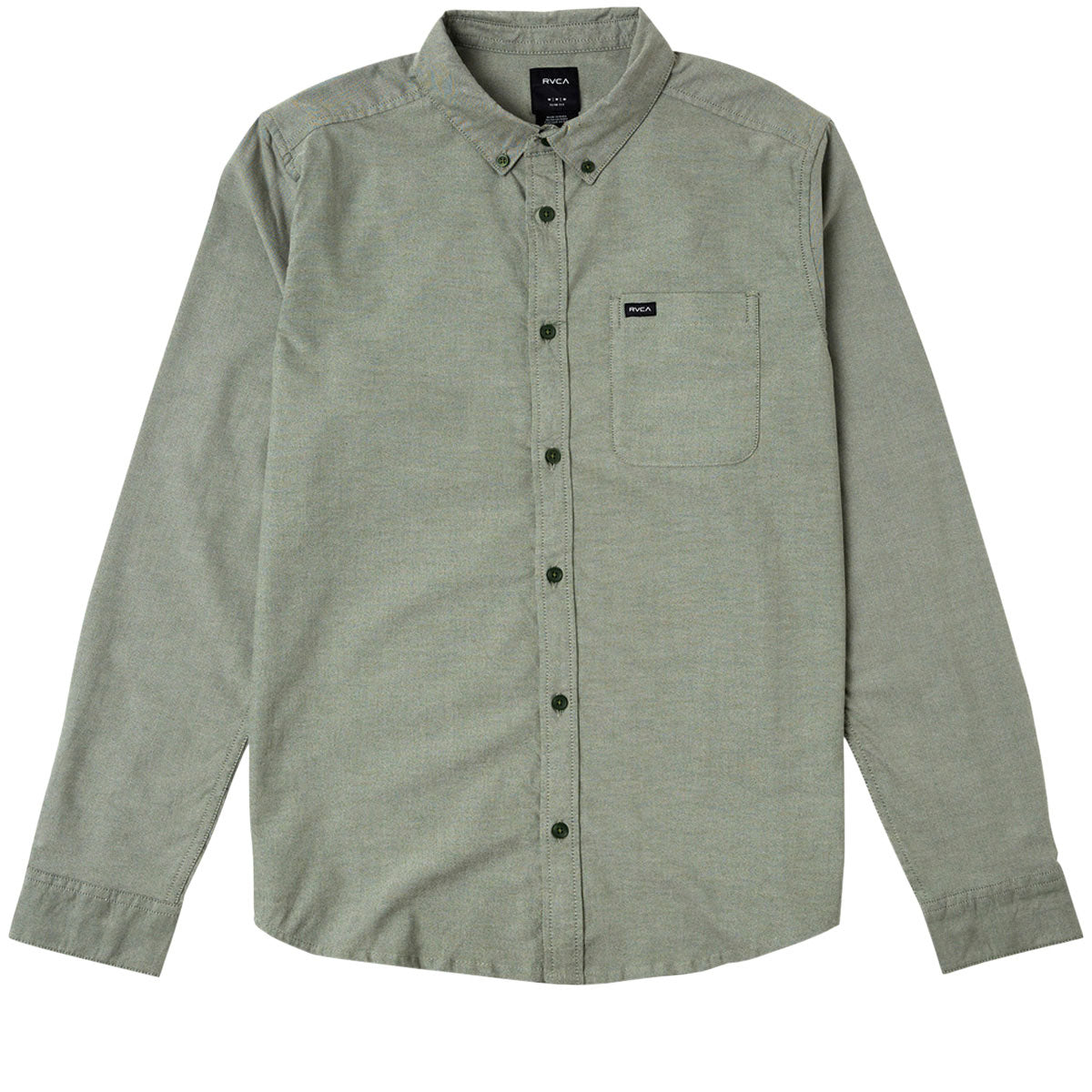 RVCA That'll Do Stretch Long Sleeve Shirt - College Green image 3