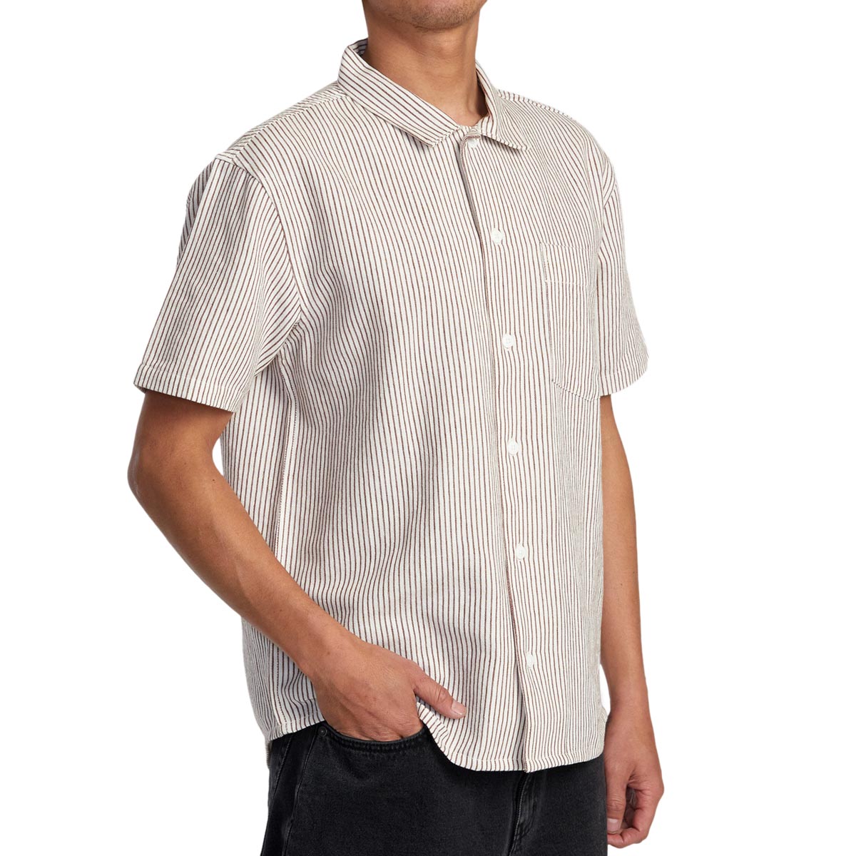 RVCA Dayshift Stripe II Shirt - Natural image 4