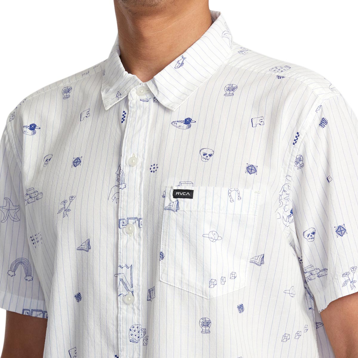 RVCA College Ruled Shirt - Antique White image 3